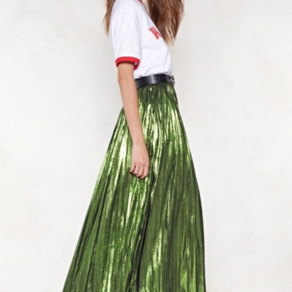 Nasty Gal Metallic Skirt